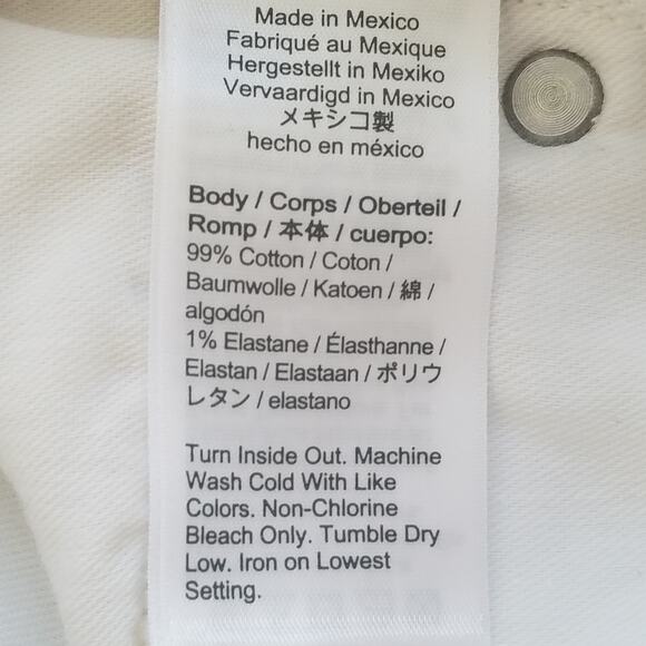 J. Crew‎ Petite Full Length Slim Wide Leg Jeans Size 28P White Raw Hem NWT BX823 - Picture 7 of 8